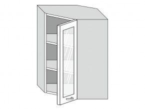 19.60.3у Шкаф настенный (h=913) угловой на 600мм со стекл. дверцей в Сысерти - sysert.magazinmebel.ru | фото