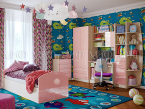 Детская комната Юниор-2 Розовый металлик в Сысерти - sysert.magazinmebel.ru | фото