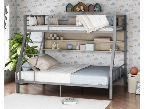 Двухъярусная кровать Гранада-1П 140 Серая в Сысерти - sysert.magazinmebel.ru | фото