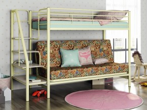 Двухъярусная кровать с диваном Мадлен 3 Слоновая кость-марки в Сысерти - sysert.magazinmebel.ru | фото - изображение 1