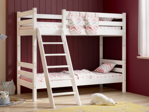 Двухъярусная кровать Соня вариант 10 с наклонной лестницей белая в Сысерти - sysert.magazinmebel.ru | фото