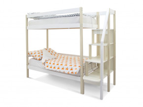 Двухъярусная кровать Svogen бежево-белый в Сысерти - sysert.magazinmebel.ru | фото - изображение 1