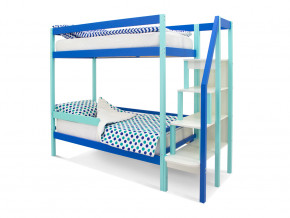 Двухъярусная кровать Svogen с бортиком мятно-синий в Сысерти - sysert.magazinmebel.ru | фото - изображение 1