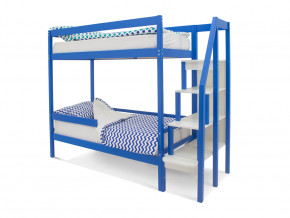 Двухъярусная кровать Svogen с бортиком синий в Сысерти - sysert.magazinmebel.ru | фото