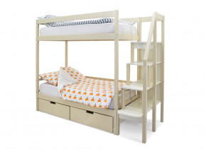 Двухъярусная кровать Svogen с ящиками бежевый в Сысерти - sysert.magazinmebel.ru | фото