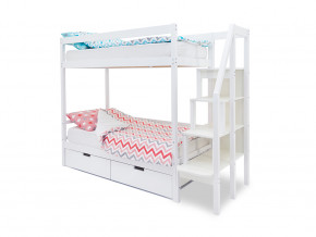 Двухъярусная кровать Svogen с ящиками белый в Сысерти - sysert.magazinmebel.ru | фото - изображение 1