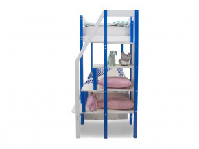 Двухъярусная кровать Svogen с ящиками и бортиком сине-белый в Сысерти - sysert.magazinmebel.ru | фото - изображение 3