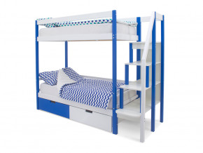 Двухъярусная кровать Svogen с ящиками сине-белый в Сысерти - sysert.magazinmebel.ru | фото