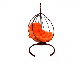 Кокон Капля без ротанга оранжевая подушка в Сысерти - sysert.magazinmebel.ru | фото