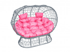 Кокон Лежебока на подставке с ротангом розовая подушка в Сысерти - sysert.magazinmebel.ru | фото