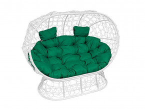 Кокон Лежебока на подставке с ротангом зелёная подушка в Сысерти - sysert.magazinmebel.ru | фото - изображение 1