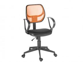Кресло компьютерное Флеш Рондо черный/оранжевый в Сысерти - sysert.magazinmebel.ru | фото - изображение 1