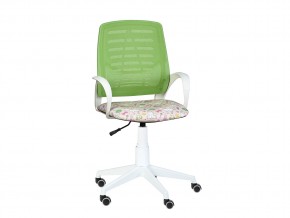 Кресло компьютерное Ирис white kids стандарт зеленый-Т-54 в Сысерти - sysert.magazinmebel.ru | фото - изображение 1