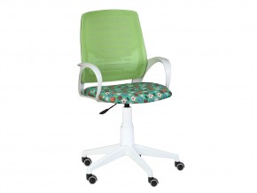 Кресло компьютерное Ирис white kids стандарт зеленый-Т-58 в Сысерти - sysert.magazinmebel.ru | фото - изображение 1