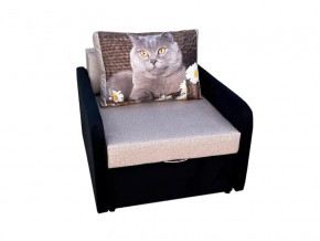 Кресло кровать Канзасик с подлокотниками кот с ромашками-2 в Сысерти - sysert.magazinmebel.ru | фото - изображение 1