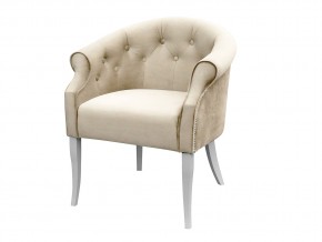 Кресло Милан ткань Ваниль опоры белые в Сысерти - sysert.magazinmebel.ru | фото - изображение 1