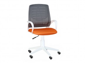 Кресло оператора Ирис white стандарт черный/оранжевый в Сысерти - sysert.magazinmebel.ru | фото