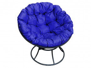 Кресло Папасан без ротанга синяя подушка в Сысерти - sysert.magazinmebel.ru | фото