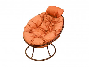 Кресло Папасан мини без ротанга оранжевая подушка в Сысерти - sysert.magazinmebel.ru | фото