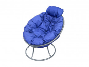 Кресло Папасан мини без ротанга синяя подушка в Сысерти - sysert.magazinmebel.ru | фото - изображение 1