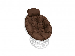 Кресло Папасан мини с ротангом коричневая подушка в Сысерти - sysert.magazinmebel.ru | фото