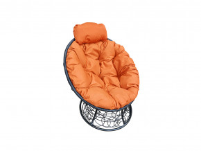 Кресло Папасан мини с ротангом оранжевая подушка в Сысерти - sysert.magazinmebel.ru | фото