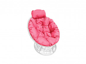 Кресло Папасан мини с ротангом розовая подушка в Сысерти - sysert.magazinmebel.ru | фото - изображение 1