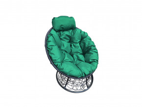Кресло Папасан мини с ротангом зелёная подушка в Сысерти - sysert.magazinmebel.ru | фото