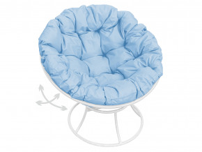 Кресло Папасан пружинка без ротанга голубая подушка в Сысерти - sysert.magazinmebel.ru | фото