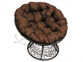 Кресло Папасан пружинка с ротангом коричневая подушка в Сысерти - sysert.magazinmebel.ru | фото