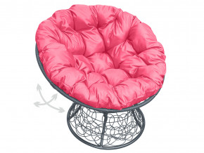 Кресло Папасан пружинка с ротангом розовая подушка в Сысерти - sysert.magazinmebel.ru | фото