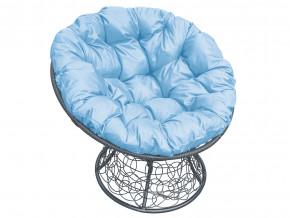 Кресло Папасан с ротангом голубая подушка в Сысерти - sysert.magazinmebel.ru | фото