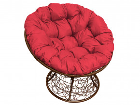 Кресло Папасан с ротангом красная подушка в Сысерти - sysert.magazinmebel.ru | фото