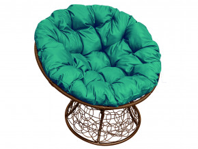 Кресло Папасан с ротангом зелёная подушка в Сысерти - sysert.magazinmebel.ru | фото