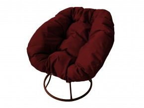 Кресло Пончик без ротанга бордовая подушка в Сысерти - sysert.magazinmebel.ru | фото - изображение 1