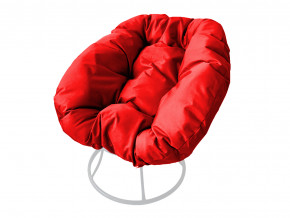 Кресло Пончик без ротанга красная подушка в Сысерти - sysert.magazinmebel.ru | фото