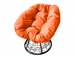 Кресло Пончик с ротангом оранжевая подушка в Сысерти - sysert.magazinmebel.ru | фото