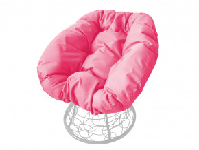 Кресло Пончик с ротангом розовая подушка в Сысерти - sysert.magazinmebel.ru | фото
