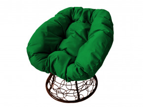 Кресло Пончик с ротангом зелёная подушка в Сысерти - sysert.magazinmebel.ru | фото