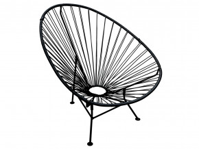 Кресло Ракушка с ротангом чёрный в Сысерти - sysert.magazinmebel.ru | фото - изображение 1