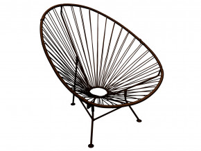 Кресло Ракушка с ротангом коричневый в Сысерти - sysert.magazinmebel.ru | фото