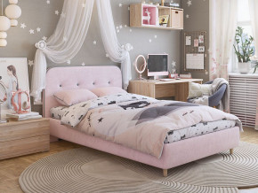 Кровать 1200 Лео велюр нежно-розовый в Сысерти - sysert.magazinmebel.ru | фото - изображение 4