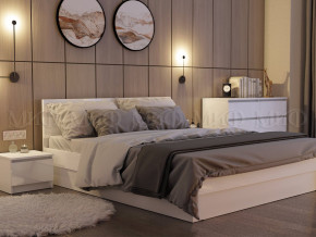 Кровать 1400 Челси Белый глянец в Сысерти - sysert.magazinmebel.ru | фото - изображение 2