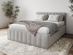 Кровать 1400 Лана серый велюр в Сысерти - sysert.magazinmebel.ru | фото - изображение 1