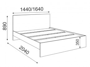 Кровать 1400 Осло модуль 4 с ящиками Дуб золото в Сысерти - sysert.magazinmebel.ru | фото - изображение 2