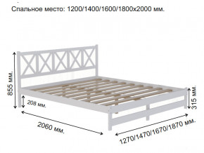 Кровать 2-х спальная Аист-8 Классика белый 1200х2000 мм в Сысерти - sysert.magazinmebel.ru | фото - изображение 2