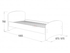 Кровать-4 одинарная 900*1900 венге в Сысерти - sysert.magazinmebel.ru | фото - изображение 2