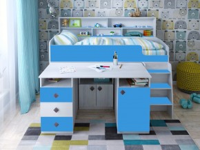 Кровать чердак Малыш-5 винтерберг-голубой в Сысерти - sysert.magazinmebel.ru | фото - изображение 1