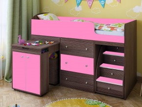 Кровать чердак Малыш 80х180 бодега-розовый в Сысерти - sysert.magazinmebel.ru | фото