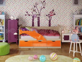 Кровать Дельфин-1 1600 Оранжевый металлик в Сысерти - sysert.magazinmebel.ru | фото